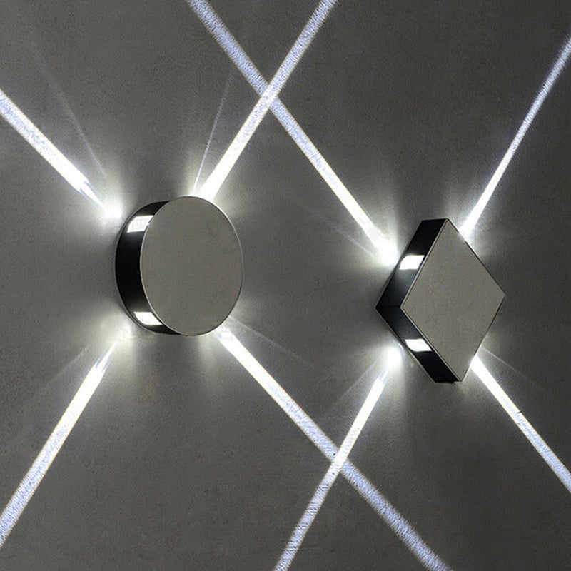 Funzione lampada a montaggio a parete Mini RGB a LED Modern Stile semplice Speccone a parete a forma rotonda per interno