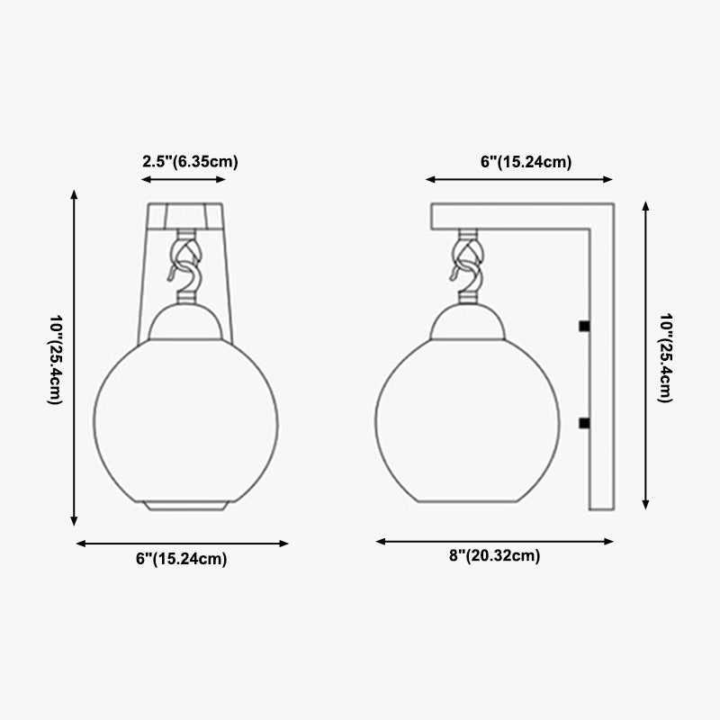 Lámpara de pared de estilo de estilo moderno accesorio de vidrio blanco de 1 bombilla Luz de montaje de pared de dormitorio