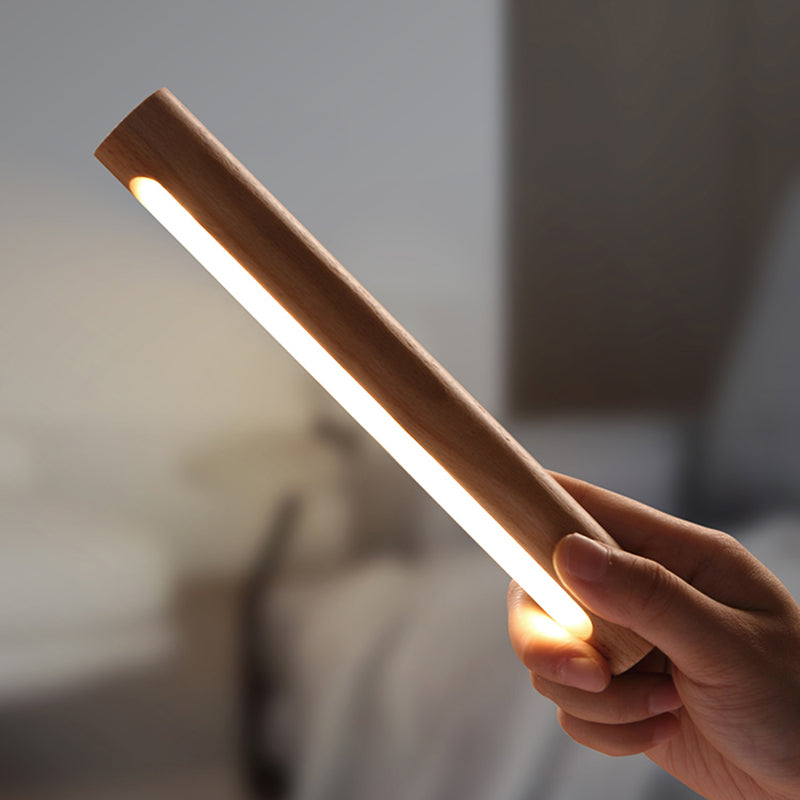 Oplaadbare buisvormige leeswandlamp Eenvoudige stijl houten bedmuurwandsconcurce