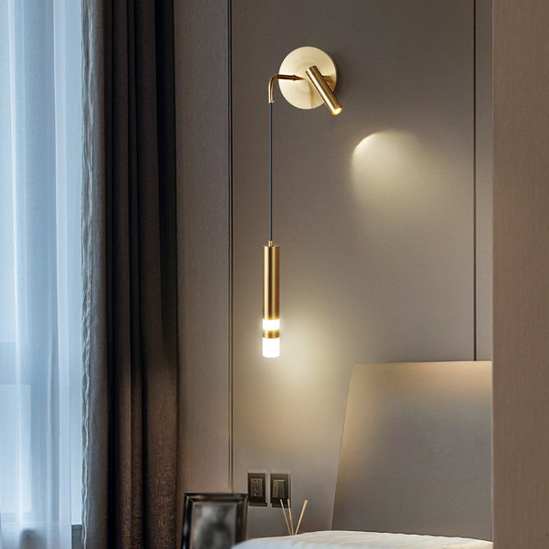 Application en métal lumière murale moderne style suspendu mural en noir et or