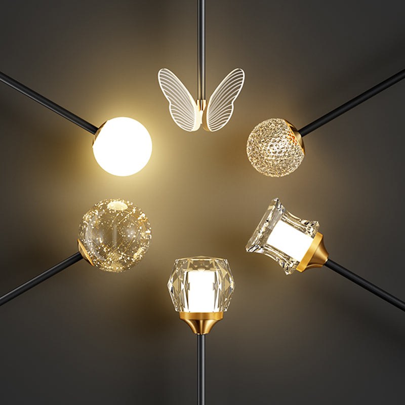 Black Metal Sconce Wall Light Modern Style Single Light Wall Lamp for Bedroom