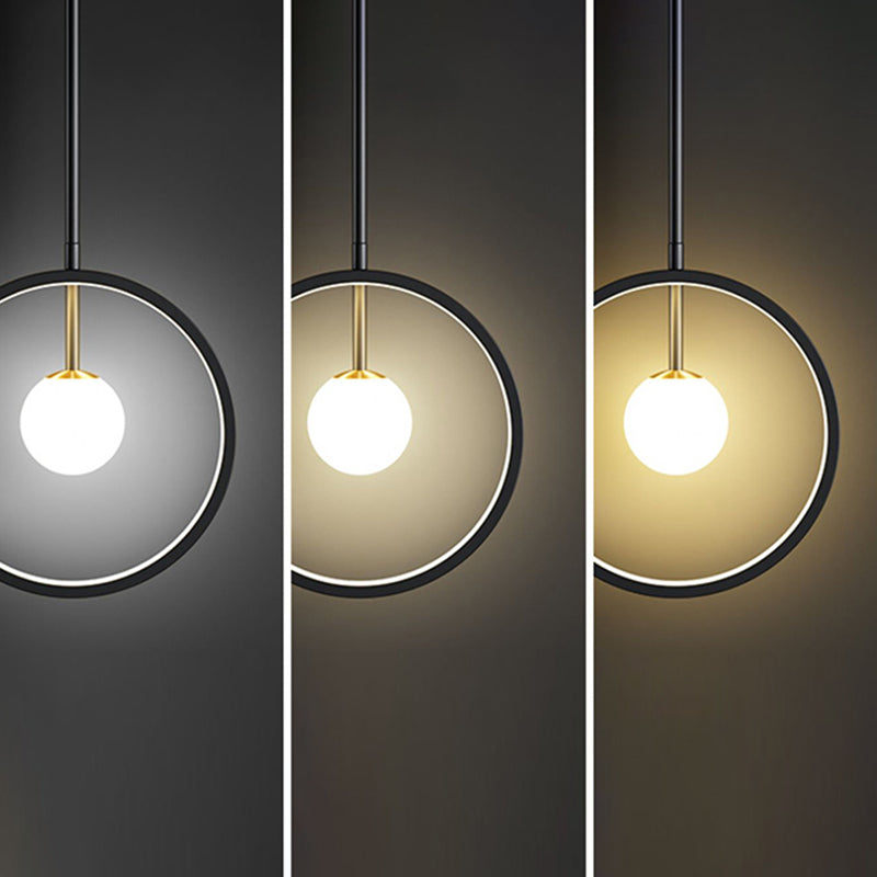 Black Metal Sconce Wall Light Modern Style Single Light Wall Lamp for Bedroom