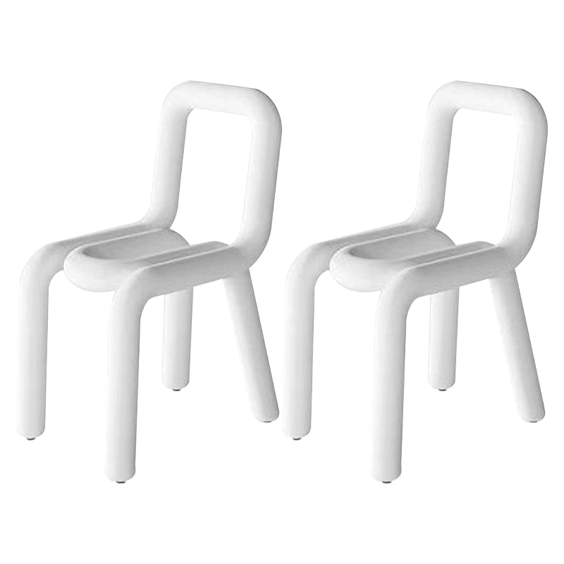 Chaises en métal de style Glam Design, cuisine, salle à manger, chaise latérale à dossier ouvert