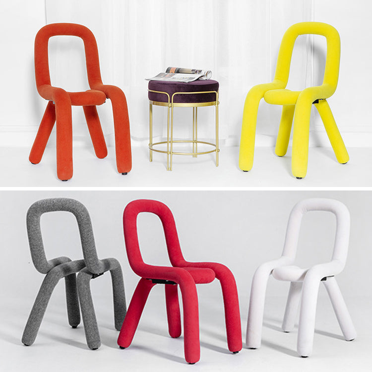 Chaises en métal de style Glam Design, cuisine, salle à manger, chaise latérale à dossier ouvert