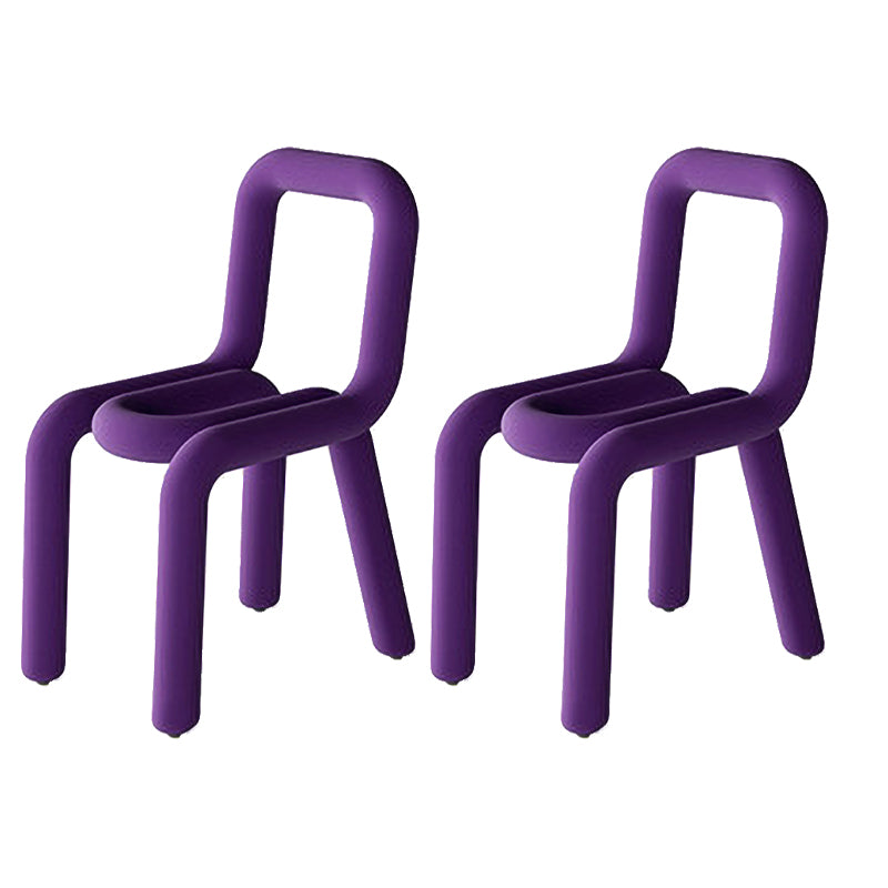 Chaises en métal de style Glam Design, cuisine, salle à manger, chaise latérale à dossier ouvert