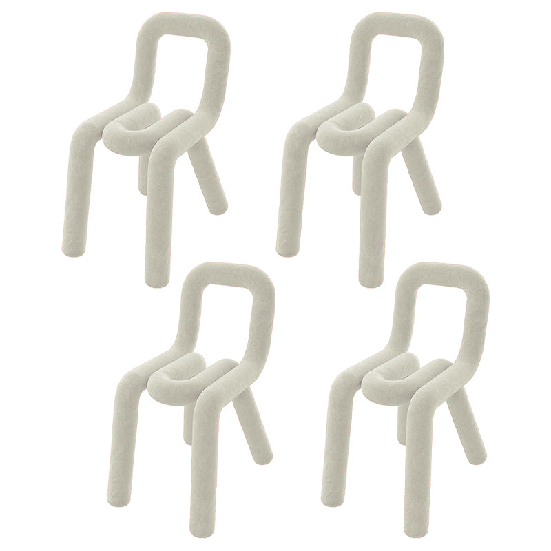 Chaises en métal de style Glam Design, cuisine, salle à manger, chaise latérale à dossier ouvert