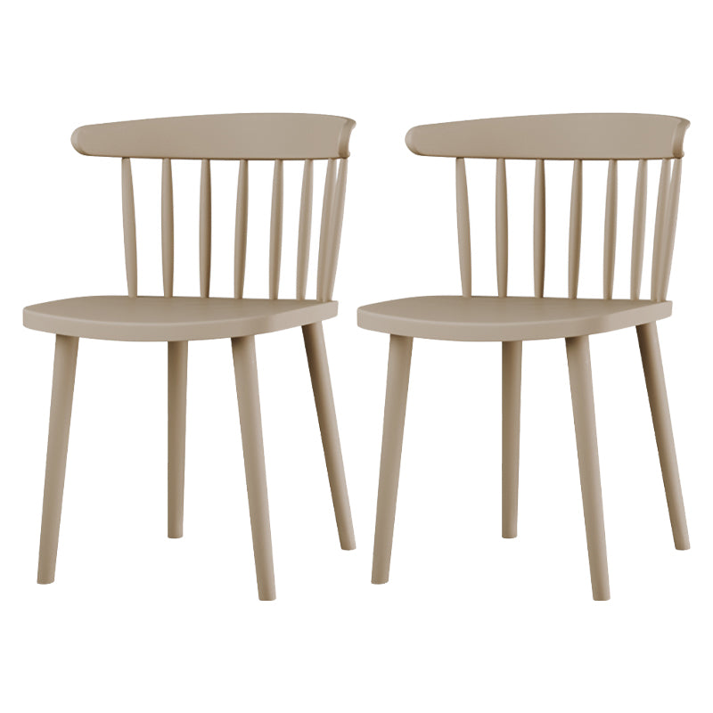 Silla sin brazos de plástico contemporánea, silla trasera Windsor para uso doméstico