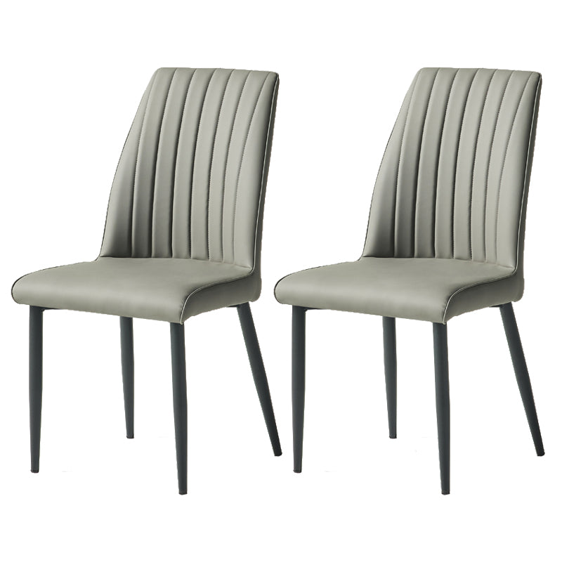 Chaise d'appoint de salle à manger rembourrée de style contemporain, sans accoudoirs, à dossier solide, pour usage domestique