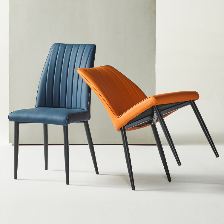 Chaise d'appoint de salle à manger rembourrée de style contemporain, sans accoudoirs, à dossier solide, pour usage domestique