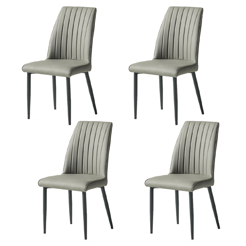 Chaise d'appoint de salle à manger rembourrée de style contemporain, sans accoudoirs, à dossier solide, pour usage domestique