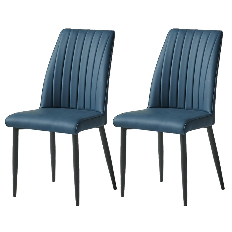Chaise d'appoint de salle à manger rembourrée de style contemporain, sans accoudoirs, à dossier solide, pour usage domestique