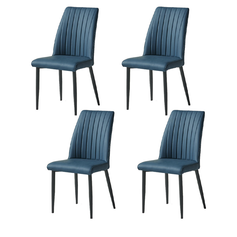 Chaise d'appoint de salle à manger rembourrée de style contemporain, sans accoudoirs, à dossier solide, pour usage domestique