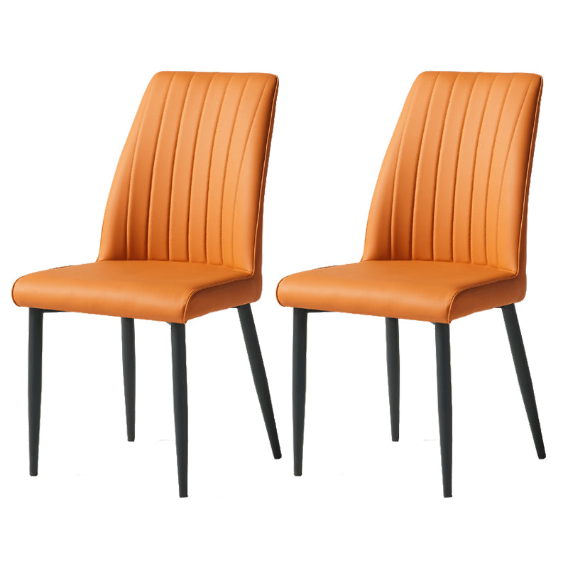 Chaise d'appoint de salle à manger rembourrée de style contemporain, sans accoudoirs, à dossier solide, pour usage domestique