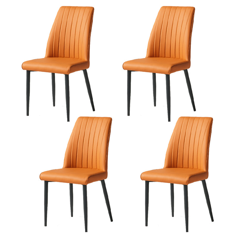 Chaise d'appoint de salle à manger rembourrée de style contemporain, sans accoudoirs, à dossier solide, pour usage domestique