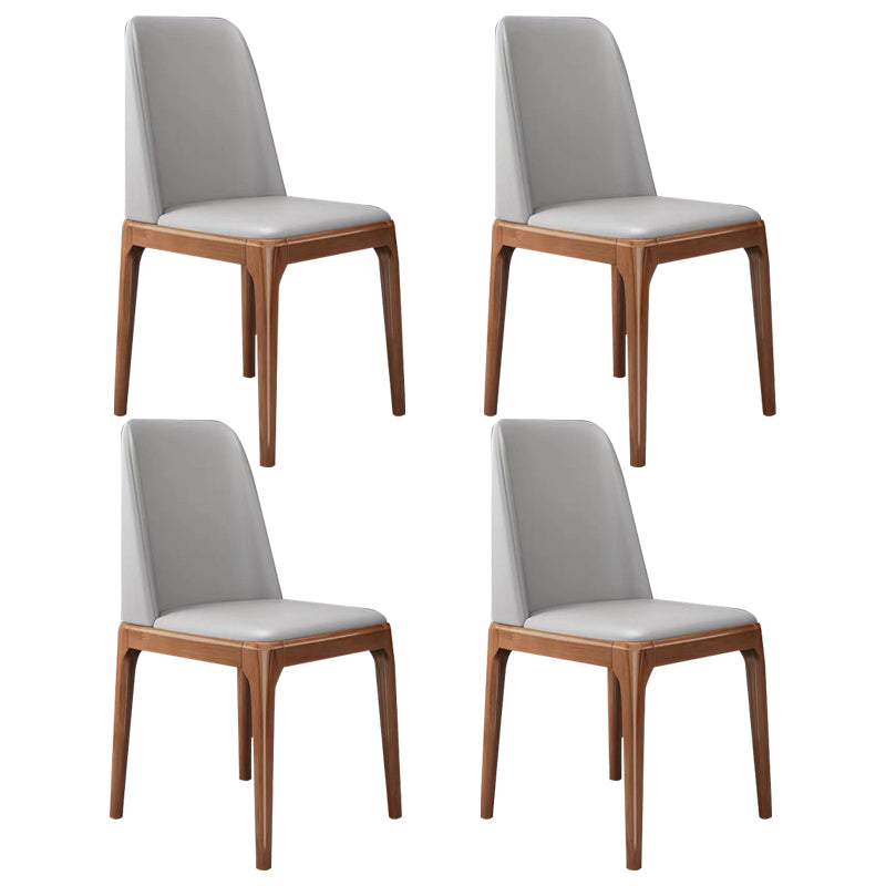 Chaise d'appoint de maison scandinave, chaise de salle à manger rembourrée en bois à dossier massif