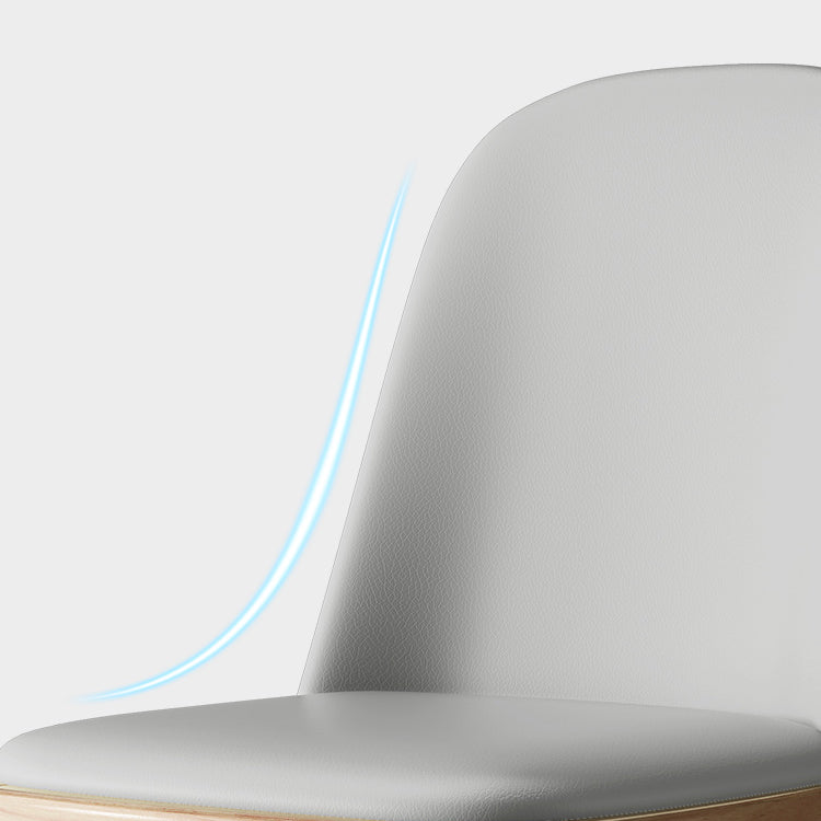 Chaise d'appoint de maison scandinave, chaise de salle à manger rembourrée en bois à dossier massif