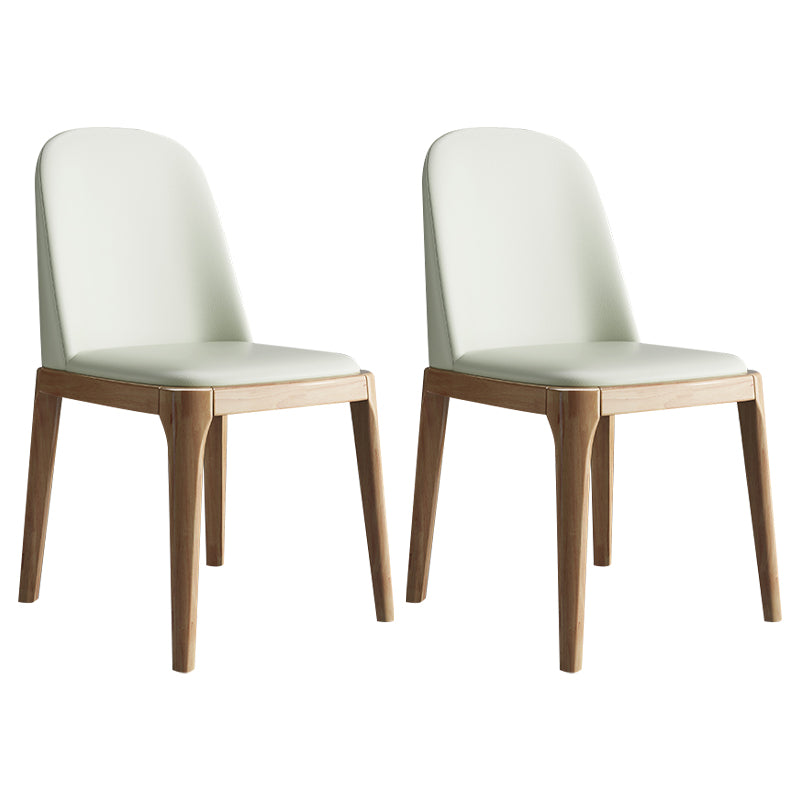 Chaise d'appoint de maison scandinave, chaise de salle à manger rembourrée en bois à dossier massif