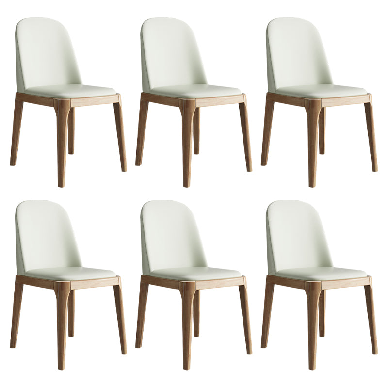 Chaise d'appoint de maison scandinave, chaise de salle à manger rembourrée en bois à dossier massif