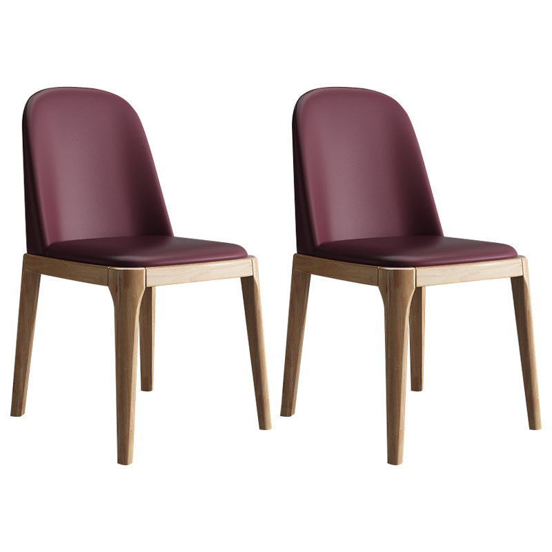 Chaise d'appoint de maison scandinave, chaise de salle à manger rembourrée en bois à dossier massif