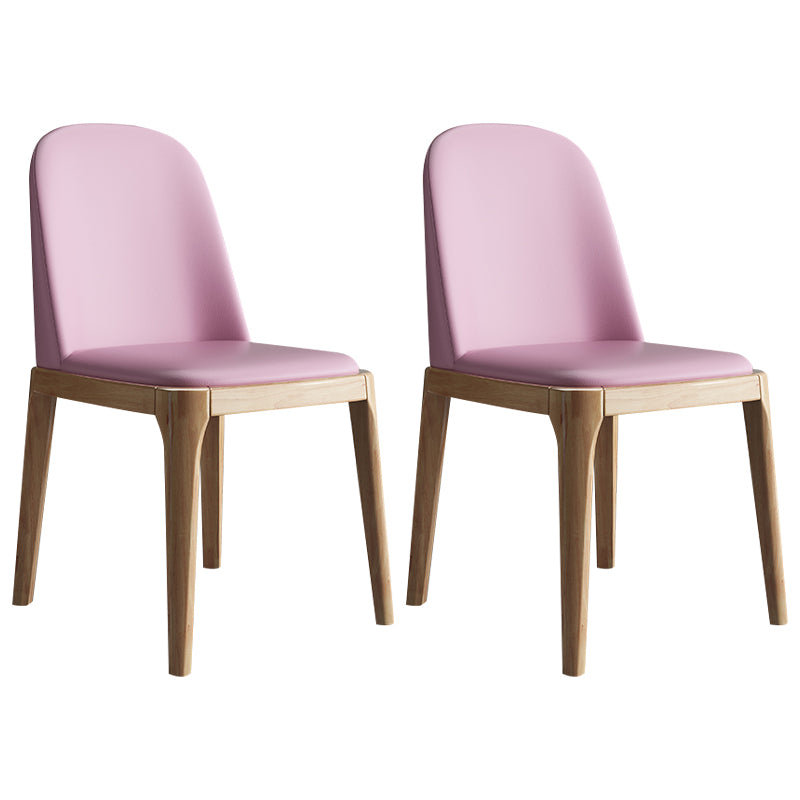 Chaise d'appoint de maison scandinave, chaise de salle à manger rembourrée en bois à dossier massif
