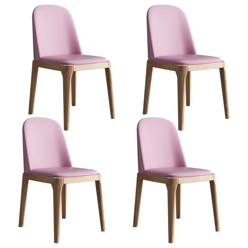 Chaise d'appoint de maison scandinave, chaise de salle à manger rembourrée en bois à dossier massif