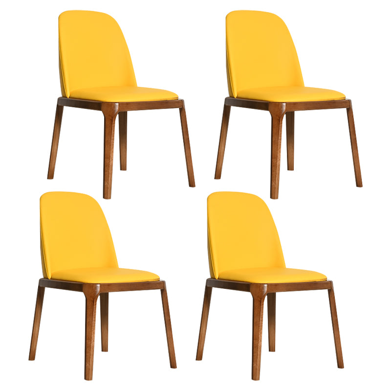Chaise d'appoint de maison scandinave, chaise de salle à manger rembourrée en bois à dossier massif