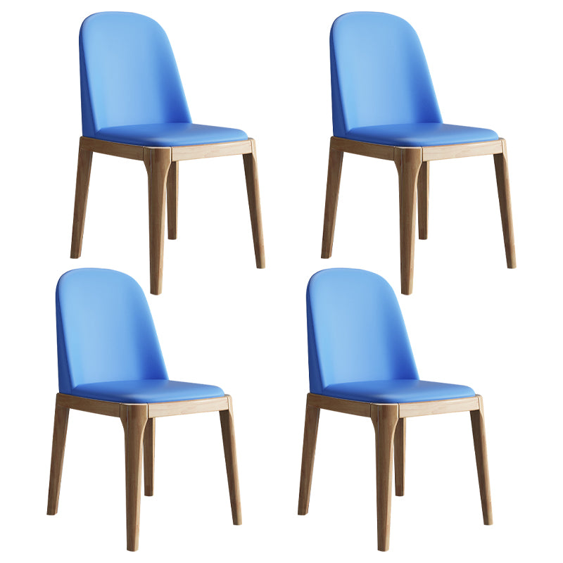 Chaise d'appoint de maison scandinave, chaise de salle à manger rembourrée en bois à dossier massif