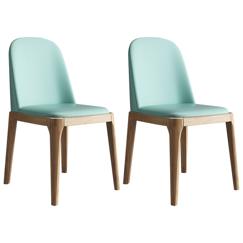 Chaise d'appoint de maison scandinave, chaise de salle à manger rembourrée en bois à dossier massif