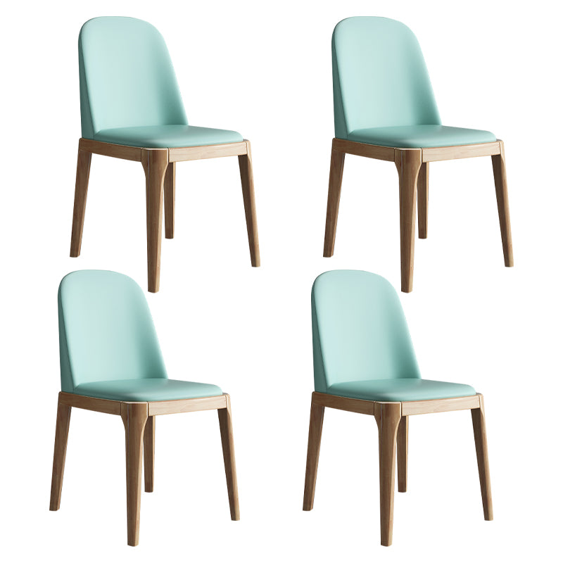 Chaise d'appoint de maison scandinave, chaise de salle à manger rembourrée en bois à dossier massif