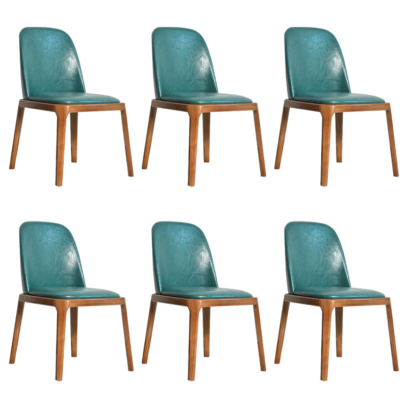 Chaise d'appoint de maison scandinave, chaise de salle à manger rembourrée en bois à dossier massif