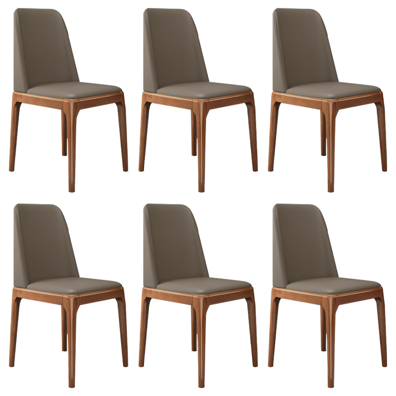 Chaise d'appoint de maison scandinave, chaise de salle à manger rembourrée en bois à dossier massif