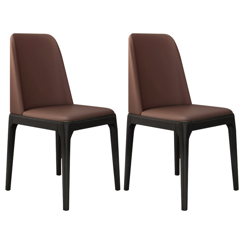 Chaise d'appoint de maison scandinave, chaise de salle à manger rembourrée en bois à dossier massif