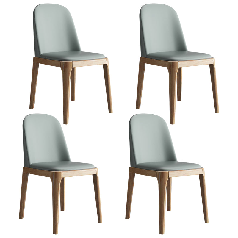 Chaise d'appoint de maison scandinave, chaise de salle à manger rembourrée en bois à dossier massif