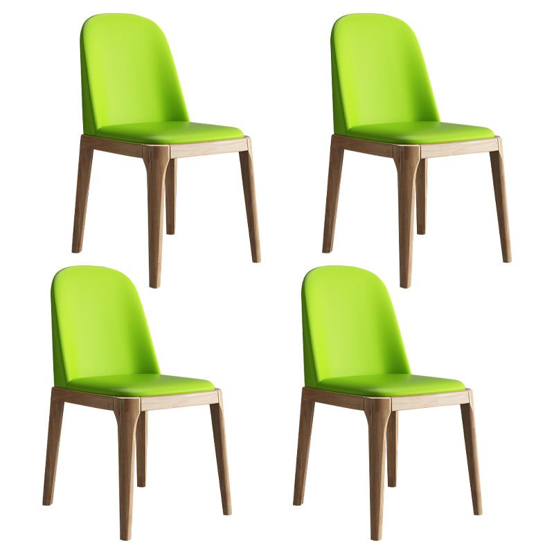 Chaise d'appoint de maison scandinave, chaise de salle à manger rembourrée en bois à dossier massif