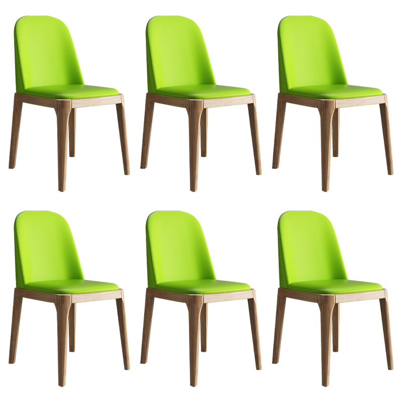 Chaise d'appoint de maison scandinave, chaise de salle à manger rembourrée en bois à dossier massif
