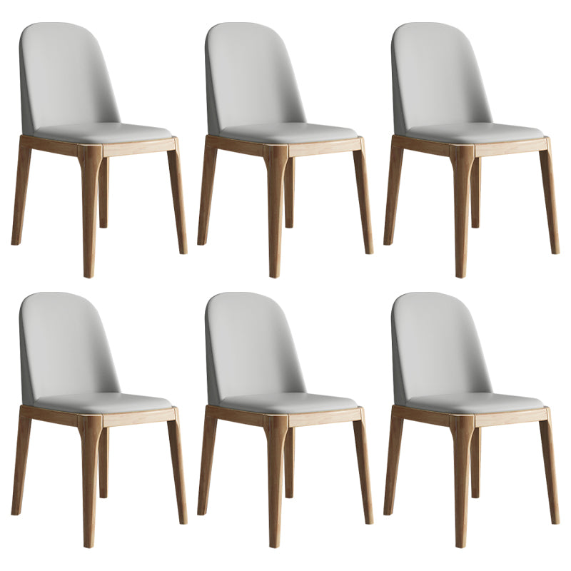 Chaise d'appoint de maison scandinave, chaise de salle à manger rembourrée en bois à dossier massif