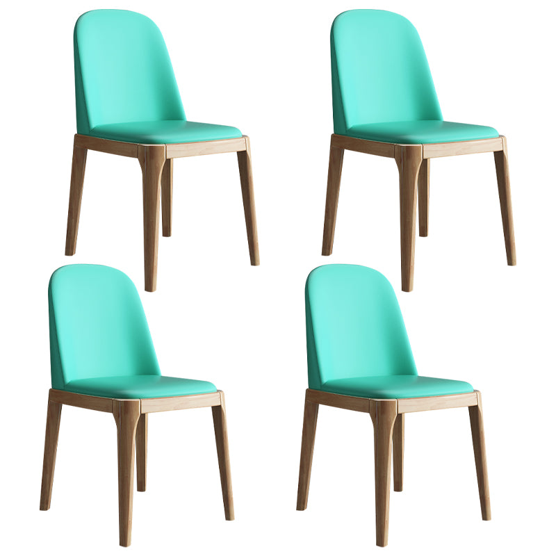 Chaise d'appoint de maison scandinave, chaise de salle à manger rembourrée en bois à dossier massif