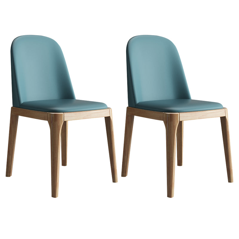Chaise d'appoint de maison scandinave, chaise de salle à manger rembourrée en bois à dossier massif