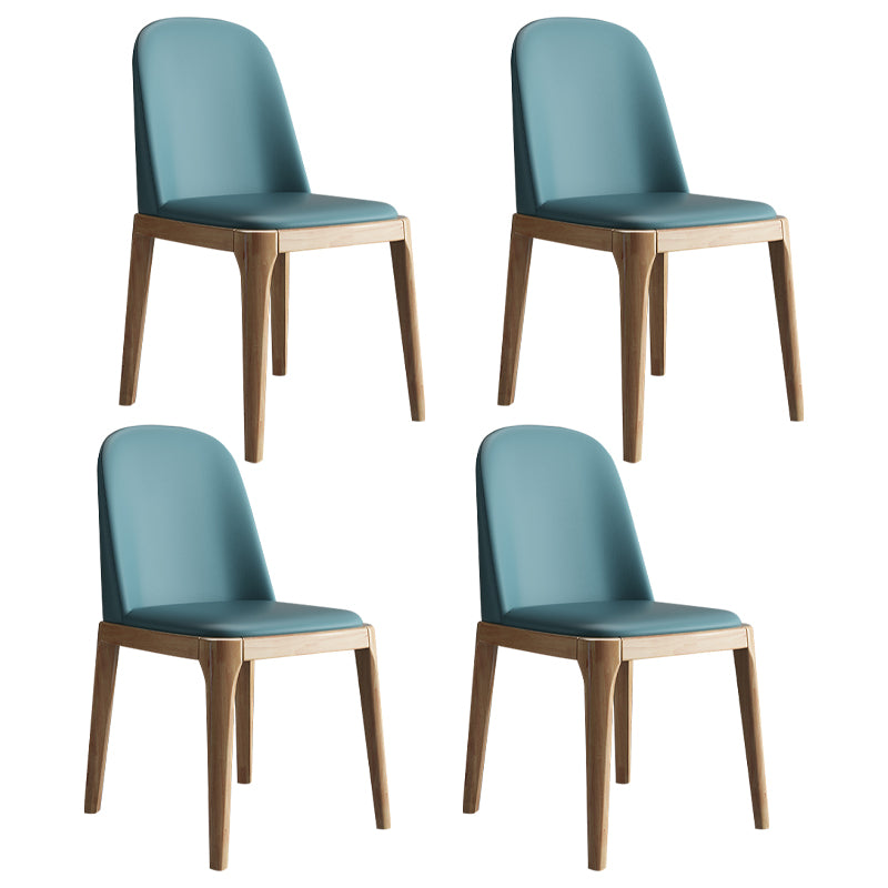 Chaise d'appoint de maison scandinave, chaise de salle à manger rembourrée en bois à dossier massif