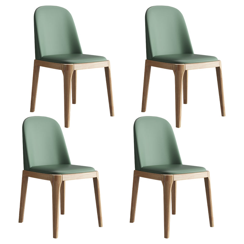 Chaise d'appoint de maison scandinave, chaise de salle à manger rembourrée en bois à dossier massif