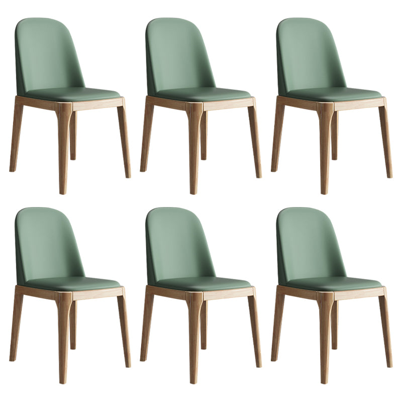 Chaise d'appoint de maison scandinave, chaise de salle à manger rembourrée en bois à dossier massif