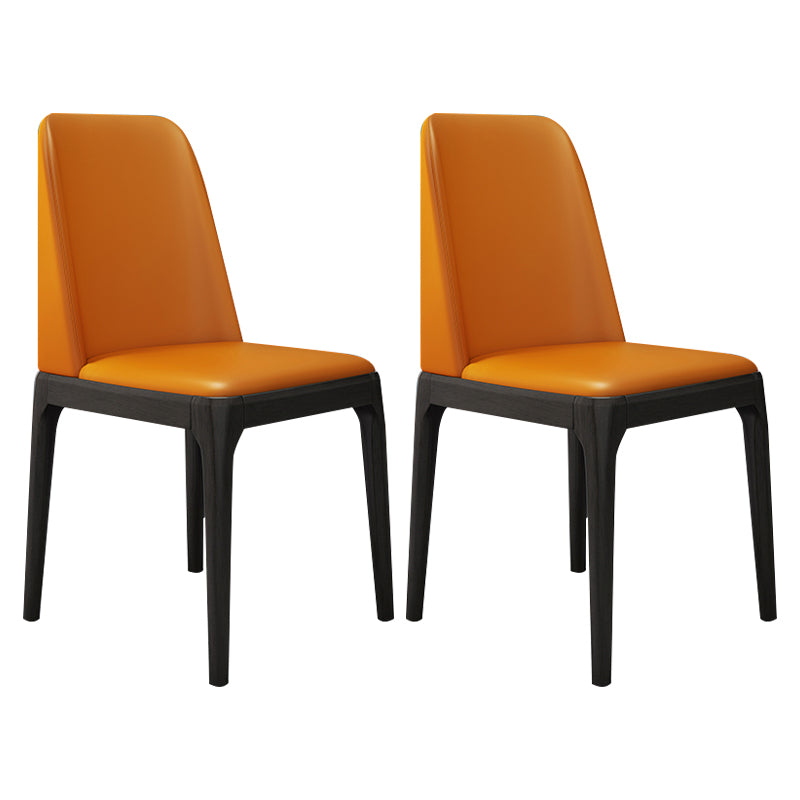 Chaise d'appoint de maison scandinave, chaise de salle à manger rembourrée en bois à dossier massif