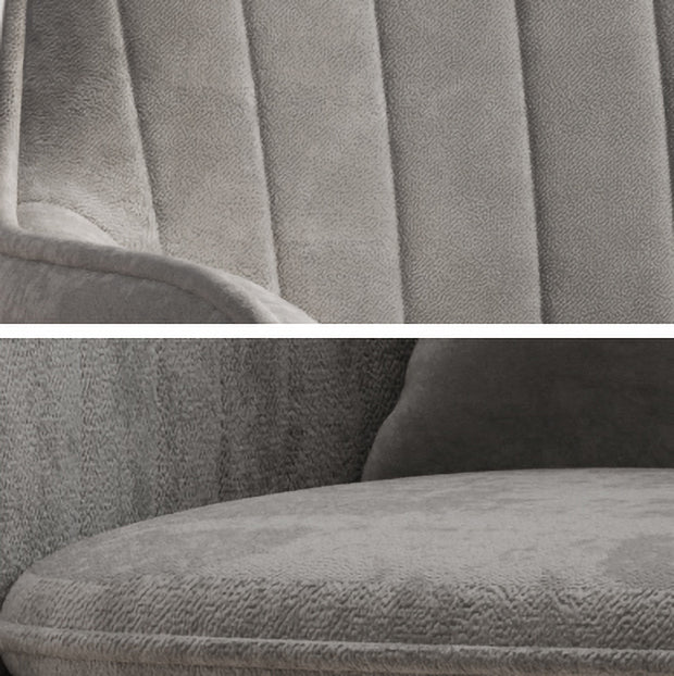 Fauteuil de salle à manger scandinave en flanelle, chaise de salle à manger de couleur mate à dossier solide