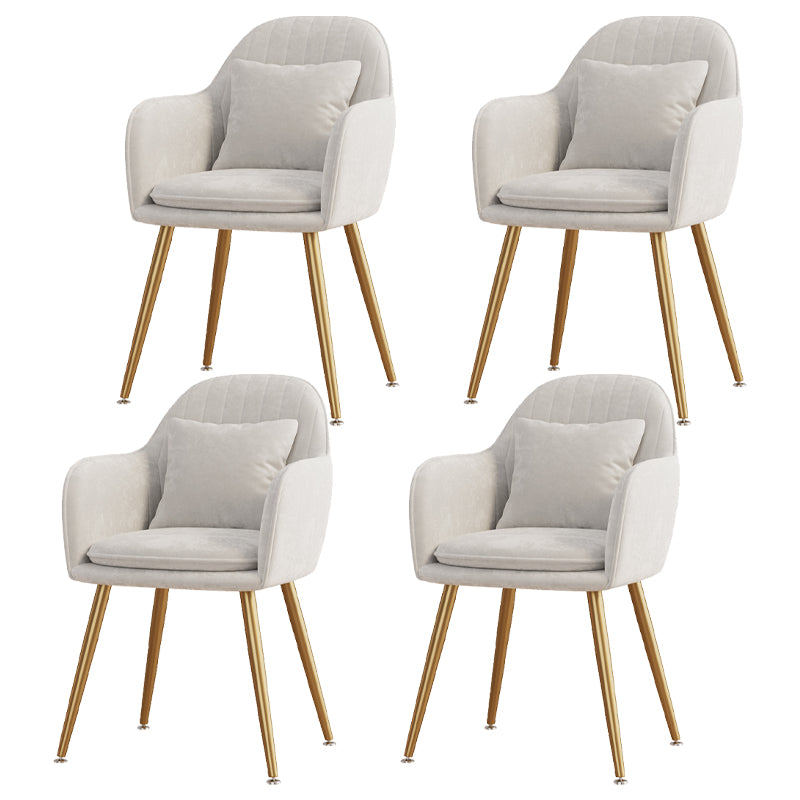 Fauteuil de salle à manger scandinave en flanelle, chaise de salle à manger de couleur mate à dossier solide