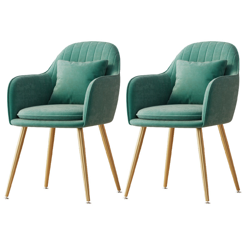 Fauteuil de salle à manger scandinave en flanelle, chaise de salle à manger de couleur mate à dossier solide