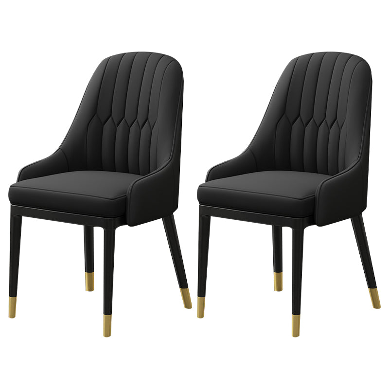 Silla de comedor de estilo escandinavo de metal, sillón de comedor Parsons para el hogar
