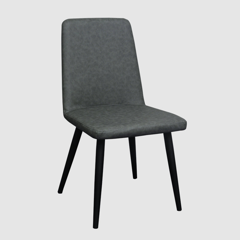 Les chaises contemporaines de salle à manger en métal ont tapissé la chaise de salle à manger de tissu de toile pour l'usage à la maison