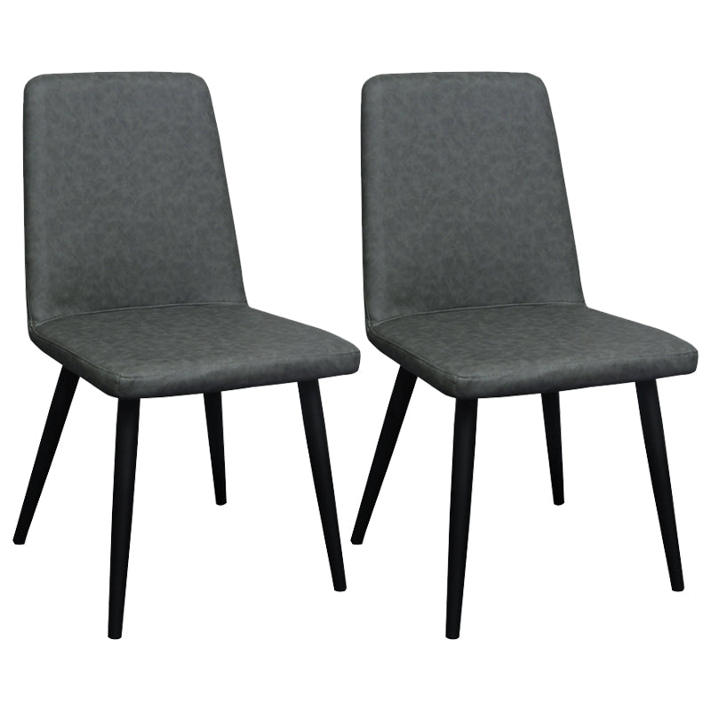 Les chaises contemporaines de salle à manger en métal ont tapissé la chaise de salle à manger de tissu de toile pour l'usage à la maison