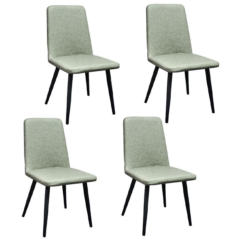 Les chaises contemporaines de salle à manger en métal ont tapissé la chaise de salle à manger de tissu de toile pour l'usage à la maison