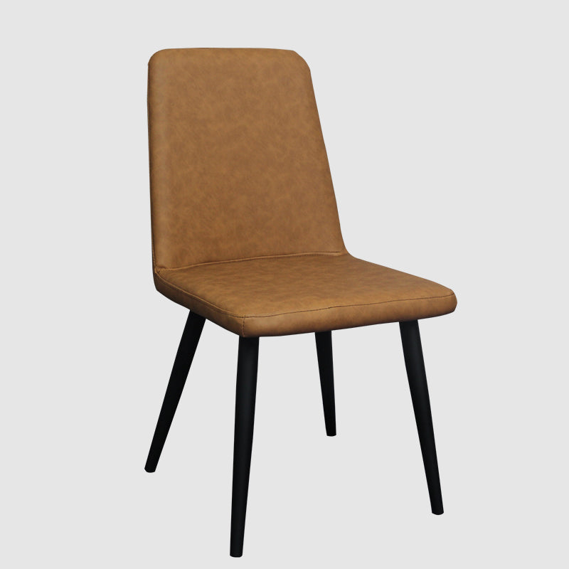 Les chaises contemporaines de salle à manger en métal ont tapissé la chaise de salle à manger de tissu de toile pour l'usage à la maison